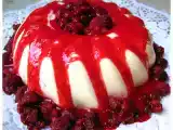 Receta Panna cotta de chocolate blanco con coulis de frambuesas
