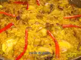 Receta Paella de pollo y verduras / paella with chicken and vegetable