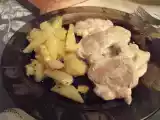 Receta Solomillo de cerdo al cabrales con patatas al horno