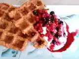 Receta Gofres sin gluten, huevo, leche, azúcar