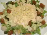Receta Ensalada de pollo y manzana con salsa rosa