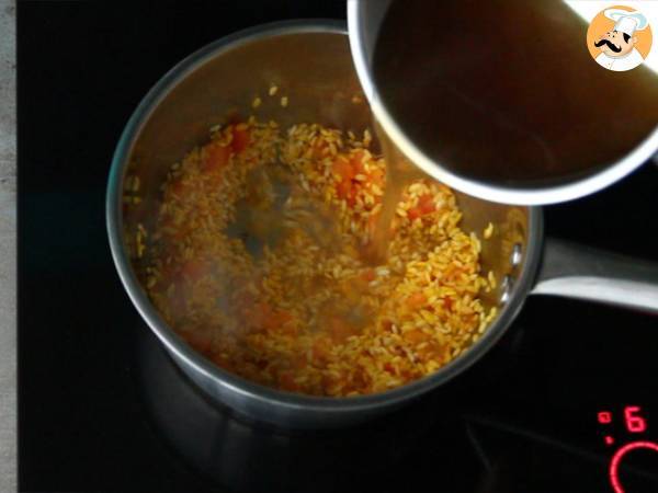 Risotto de azafrán con vieiras tostadas - Preparación paso 2