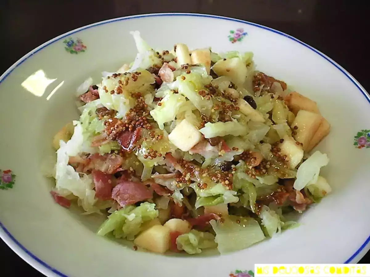 Ensalada de repollo blanco y bacon - foto 2