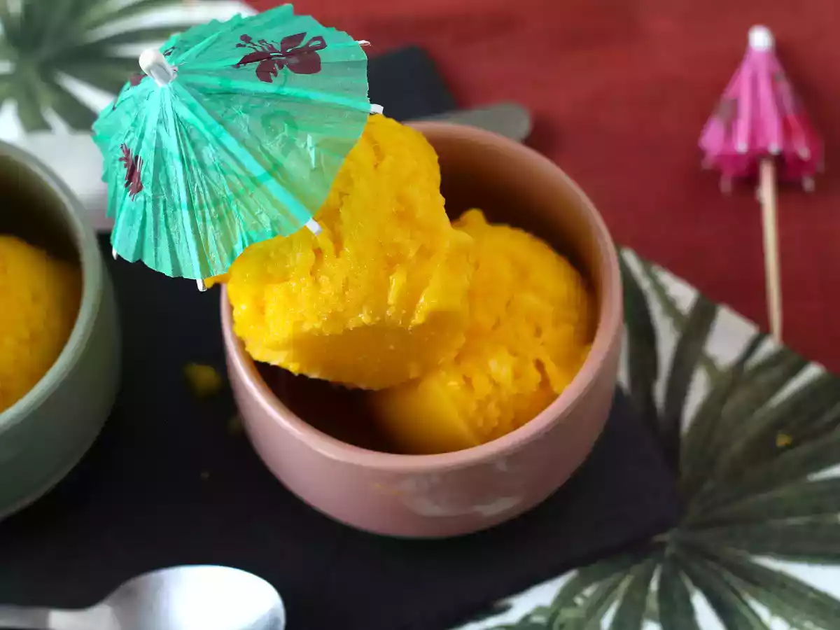 Sorbete de mango y lima con solo 3 ingredientes, ¡listo en 5 minutos! - foto 4